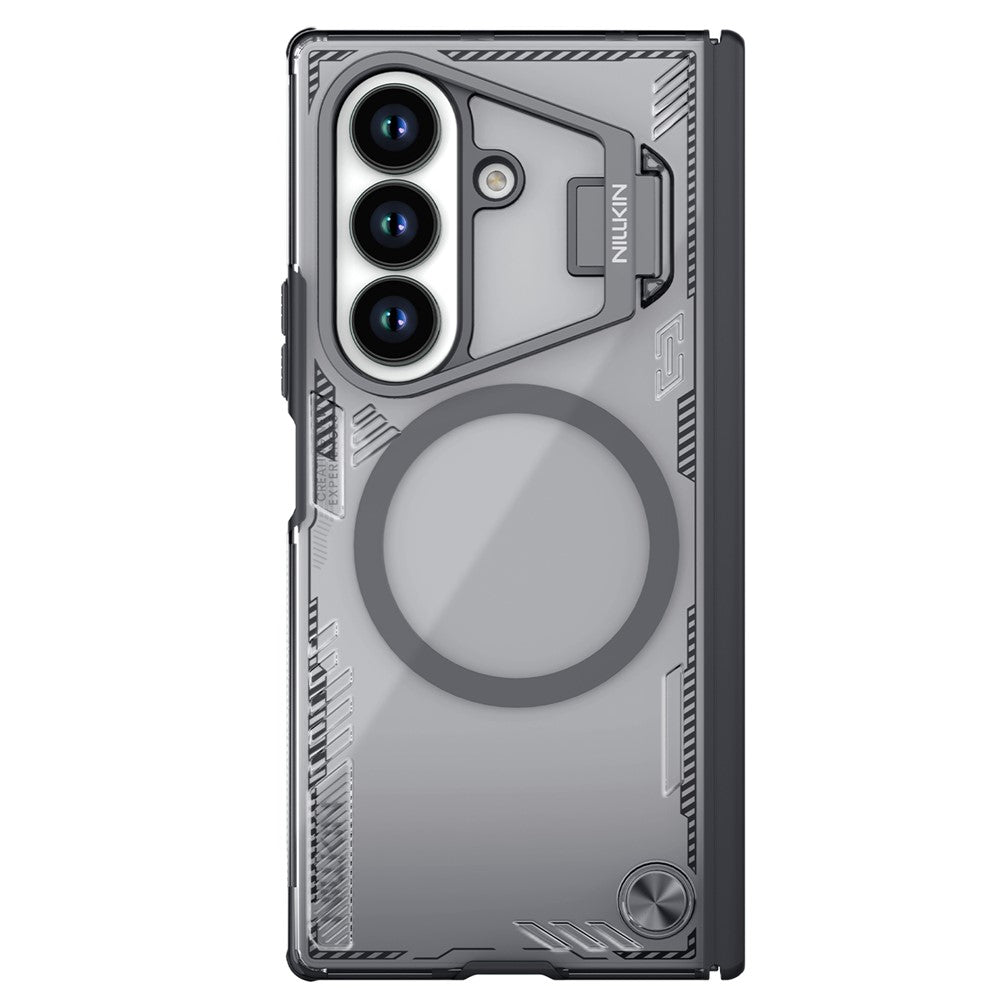 Iceblade CamProp For Samsung Galaxy Z Fold7 5G Magnetic Case Lens Frame Kickstand PC + TPU Phone Cover - Black