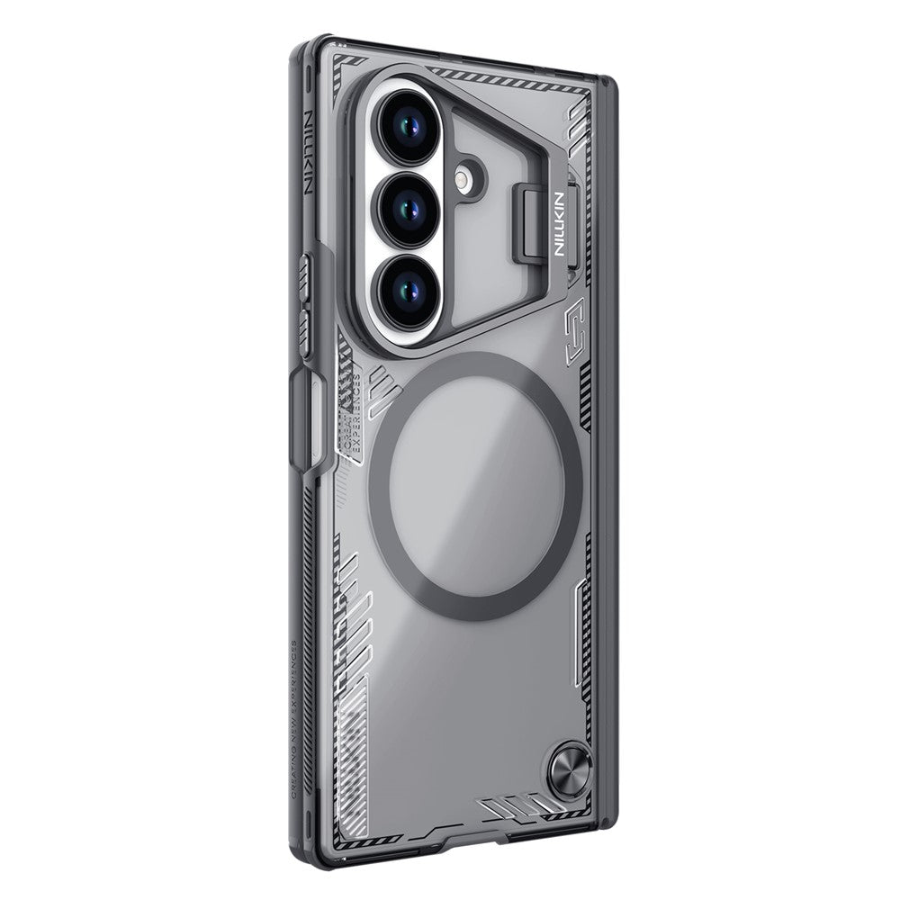 Iceblade CamProp For Samsung Galaxy Z Fold7 5G Magnetic Case Lens Frame Kickstand PC + TPU Phone Cover - Black