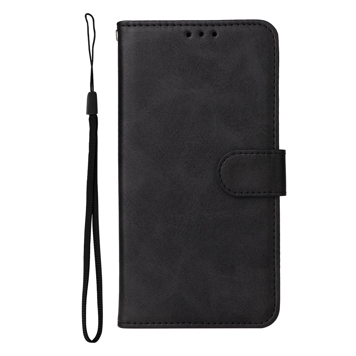 For Honor 400 Smart 5G / 4G / X7d 4G Case Wallet PU Leather Folio Flip Phone Cover - Black