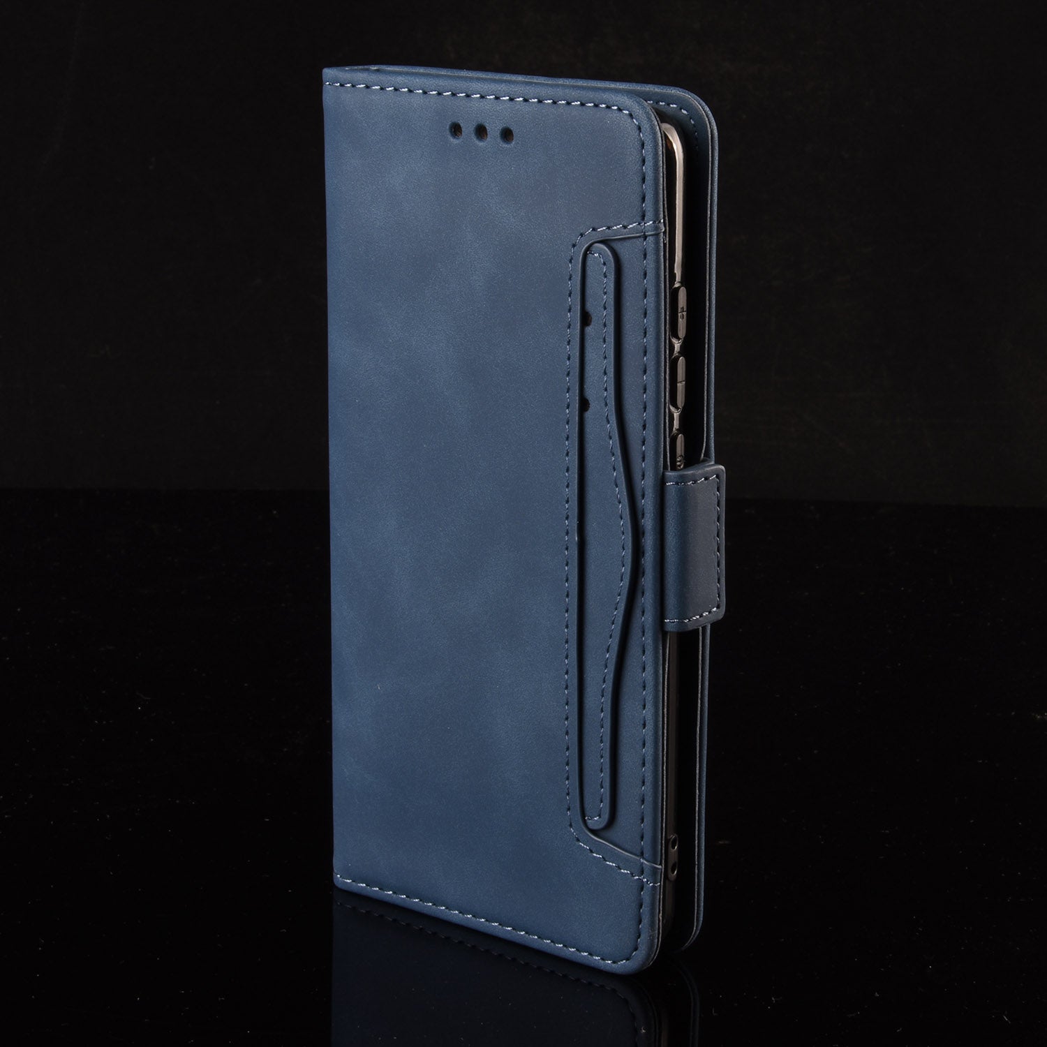 For Honor 400 Smart 5G / 4G / X7d 4G Leather Case Phone Wallet Cover with Multiple Card Slots - Blue