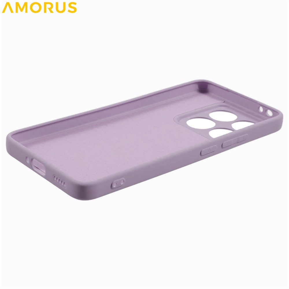 For Xiaomi 14T Pro Case Precise Cutouts TPU Fiber Lining Phone Cover - Purple