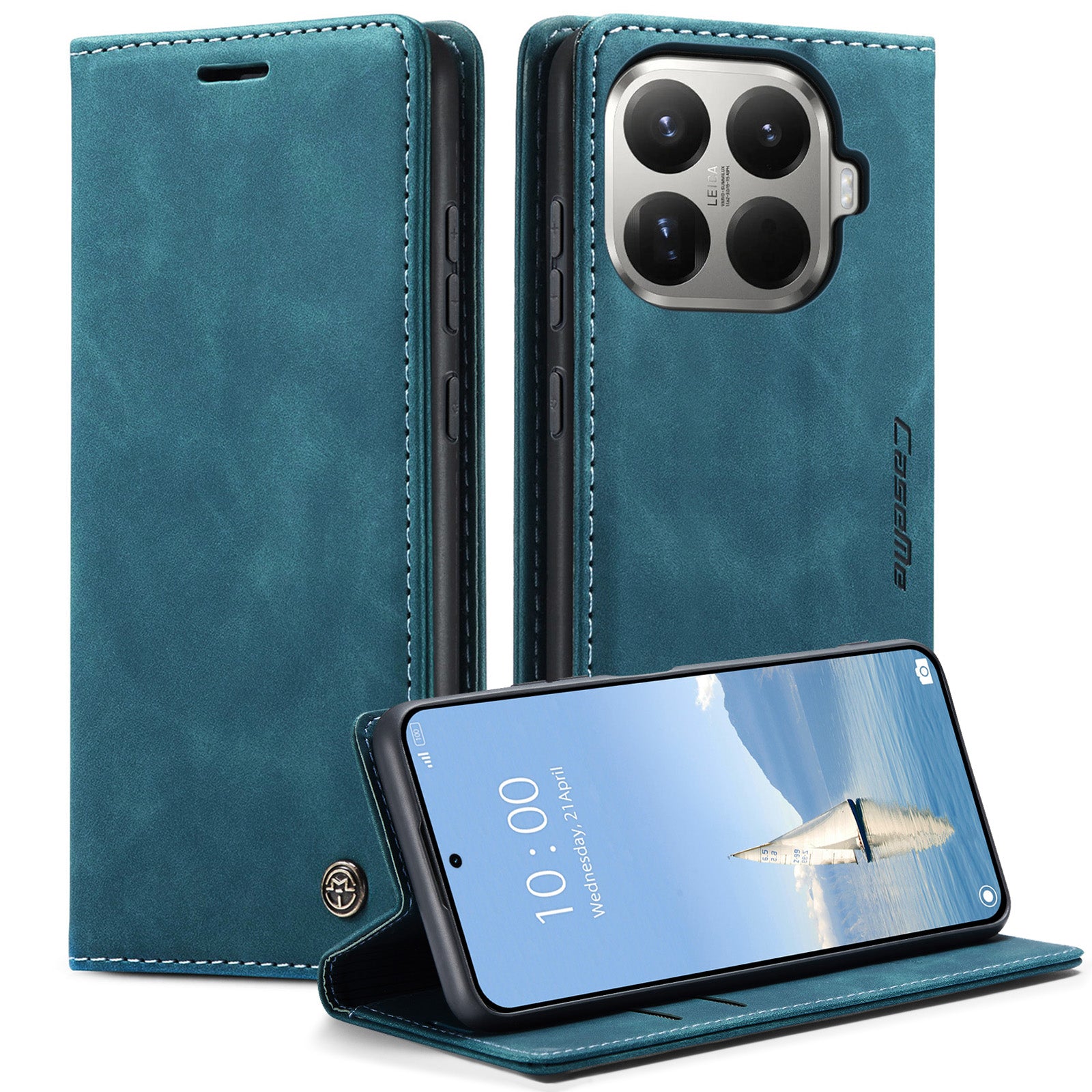 For Xiaomi 15T Pro Wallet Case PU Leather Phone Cover Stand - Blue