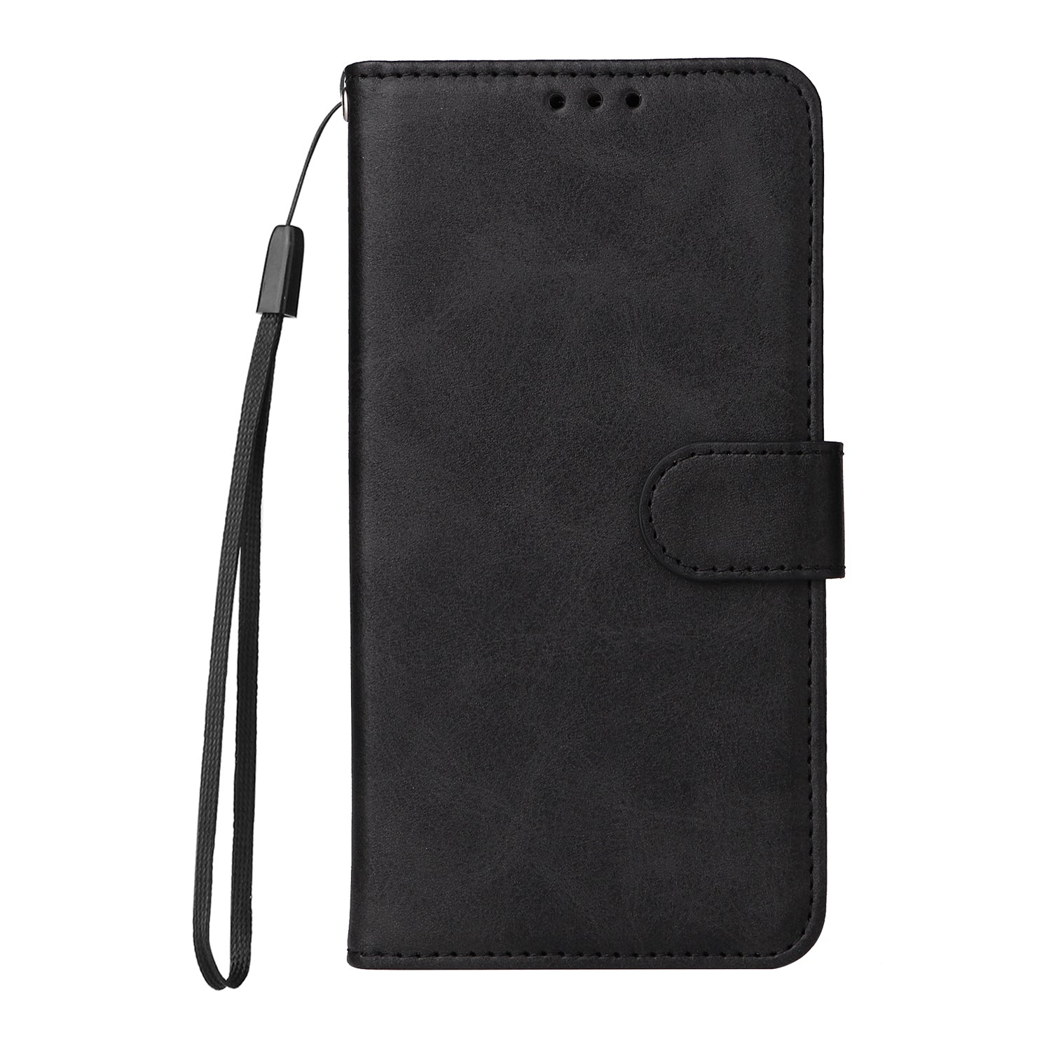 For Honor X5c Plus 4G Case Wallet PU Leather Folio Flip Phone Cover - Black