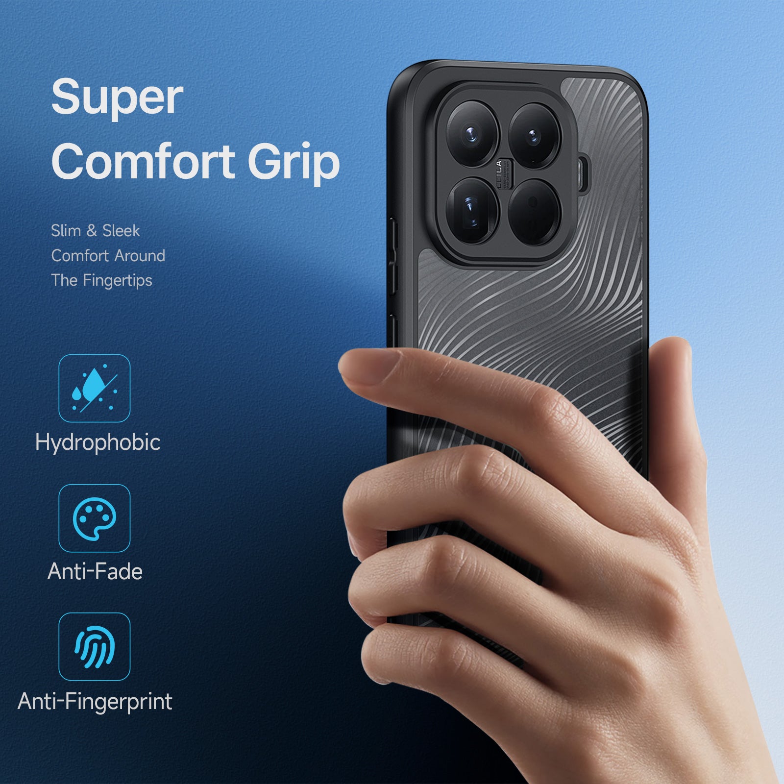 For Xiaomi 15T Pro Case TPU+PC Matte Phone Cover (REACH Certification) - Black