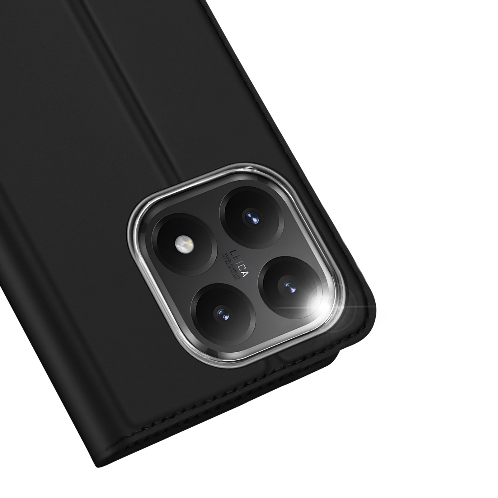 For Xiaomi 15T Case Leather Stand Cover Card Holder - Black