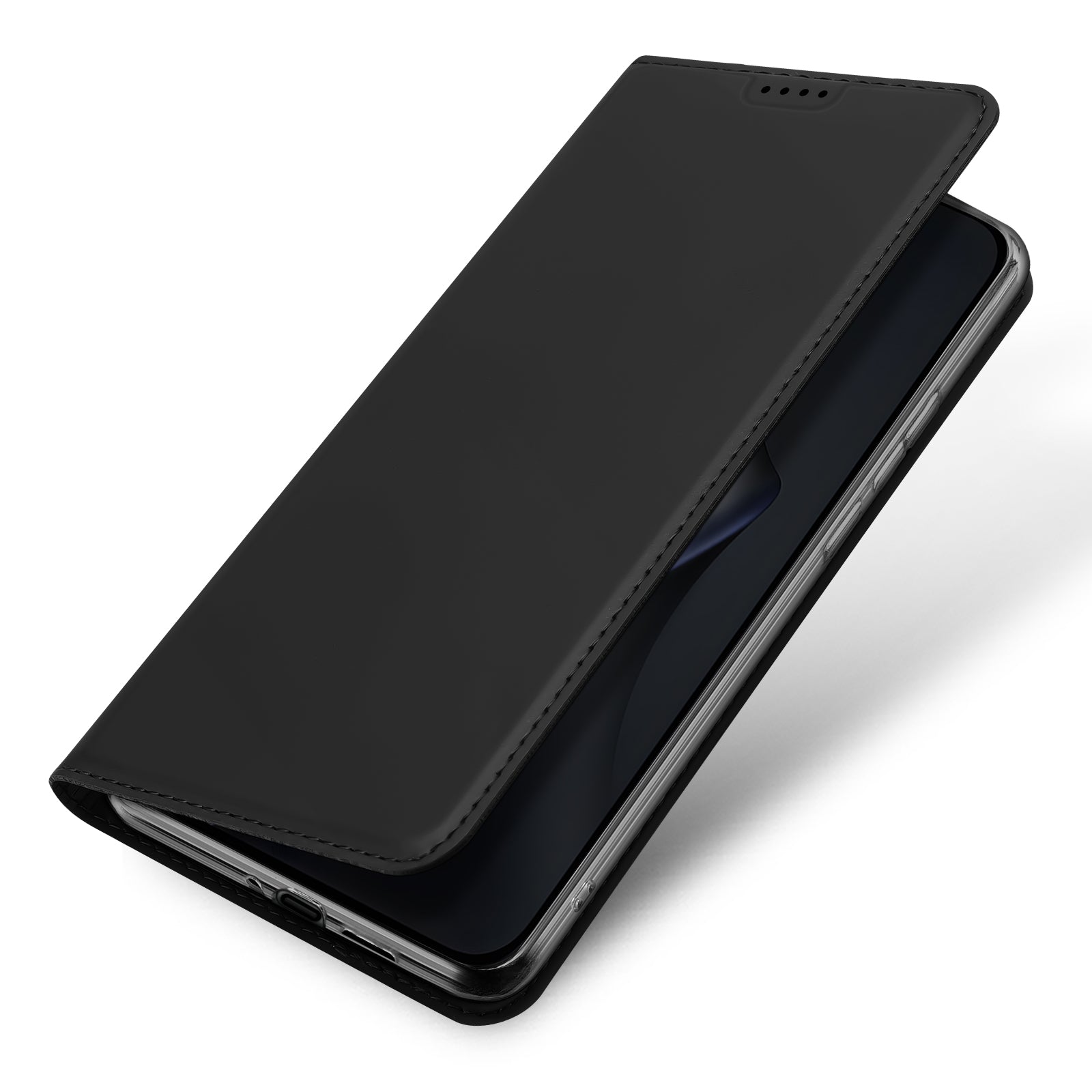 For Xiaomi 15T Pro Case Leather Stand Cover Card Holder - Black
