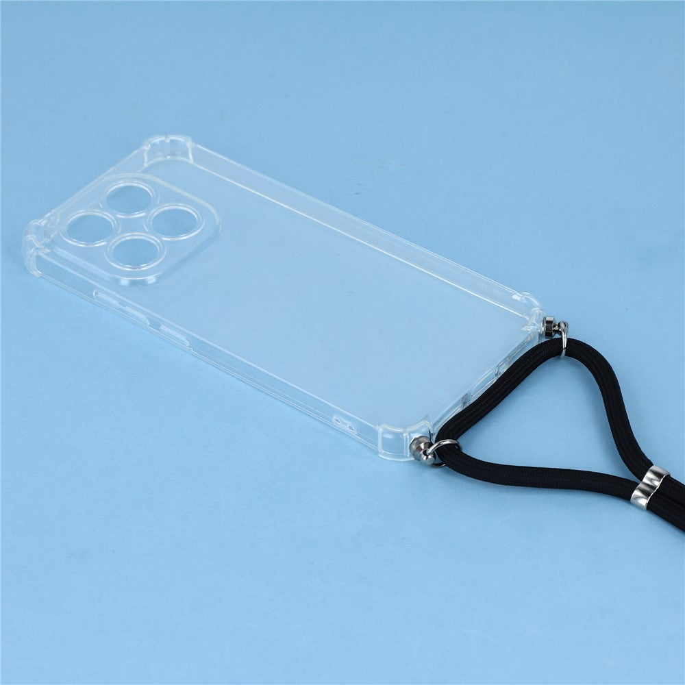 For Xiaomi 15T Case Reinforced Corner TPU Clear Phone Cover with Lanyard