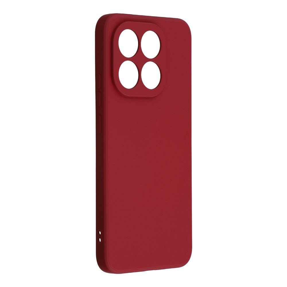 For Xiaomi 15T Case TPU Back Soft Protective surface Fiber Lining Phone Cover - Wine Red