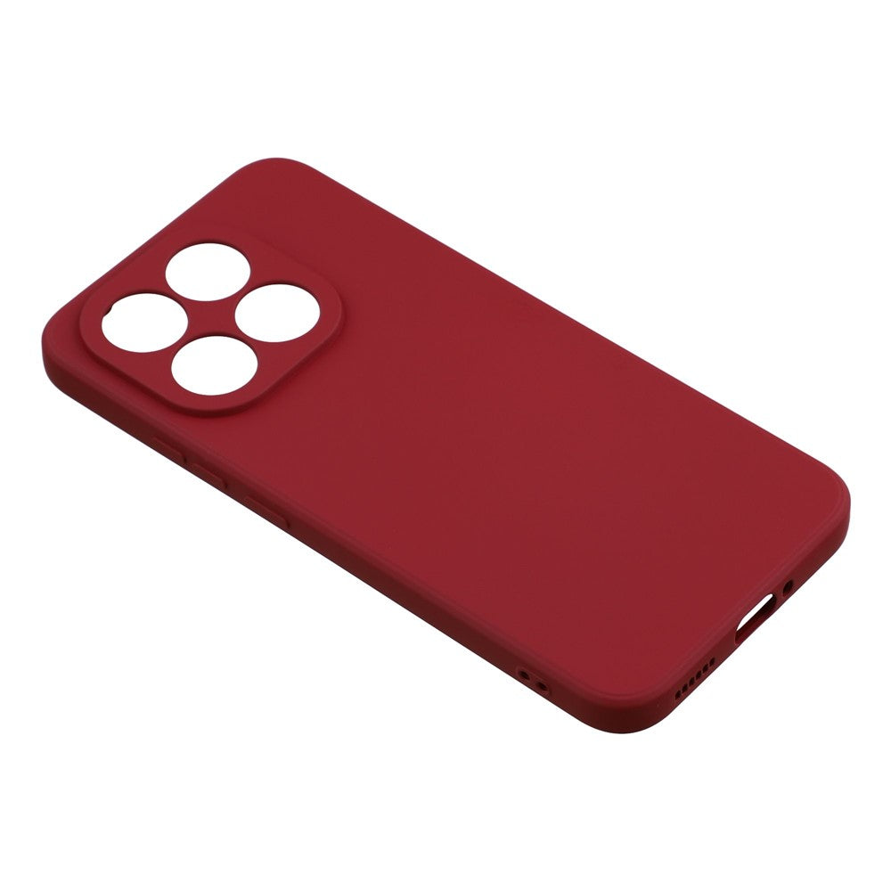 For Xiaomi 15T Case TPU Back Soft Protective surface Fiber Lining Phone Cover - Wine Red