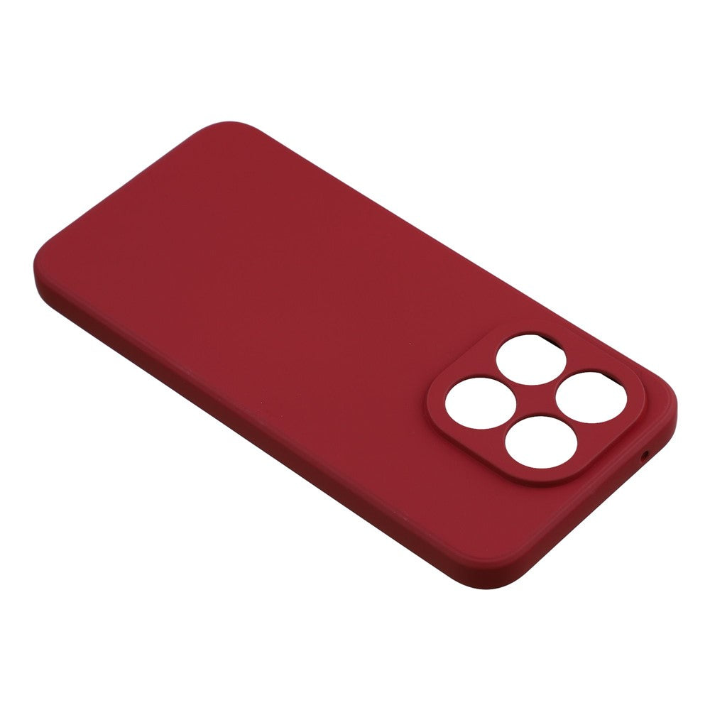 For Xiaomi 15T Case TPU Back Soft Protective surface Fiber Lining Phone Cover - Wine Red