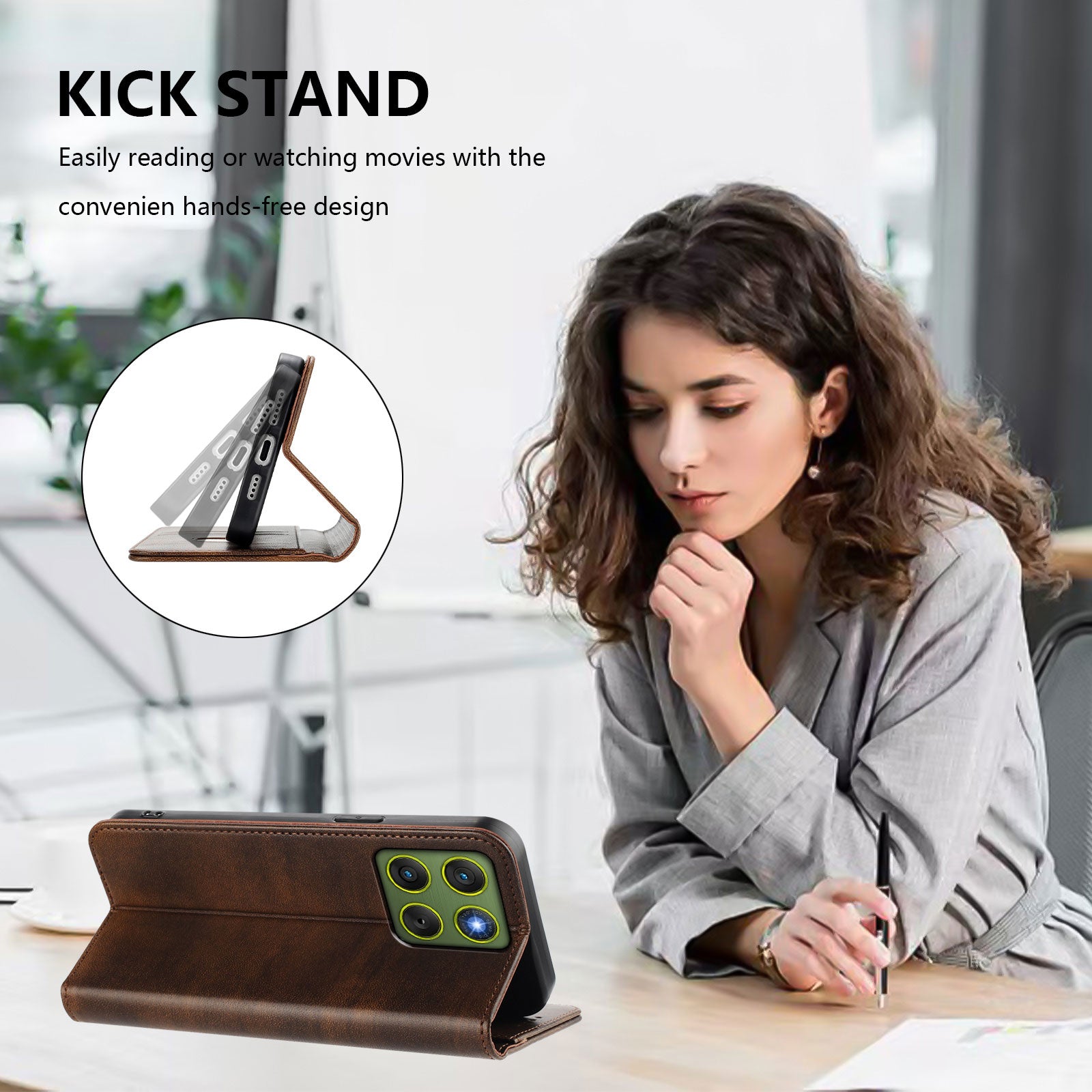 For Motorola Edge 70 5G Wallet Cases Retro Texture Leather Phone Cover - Brown