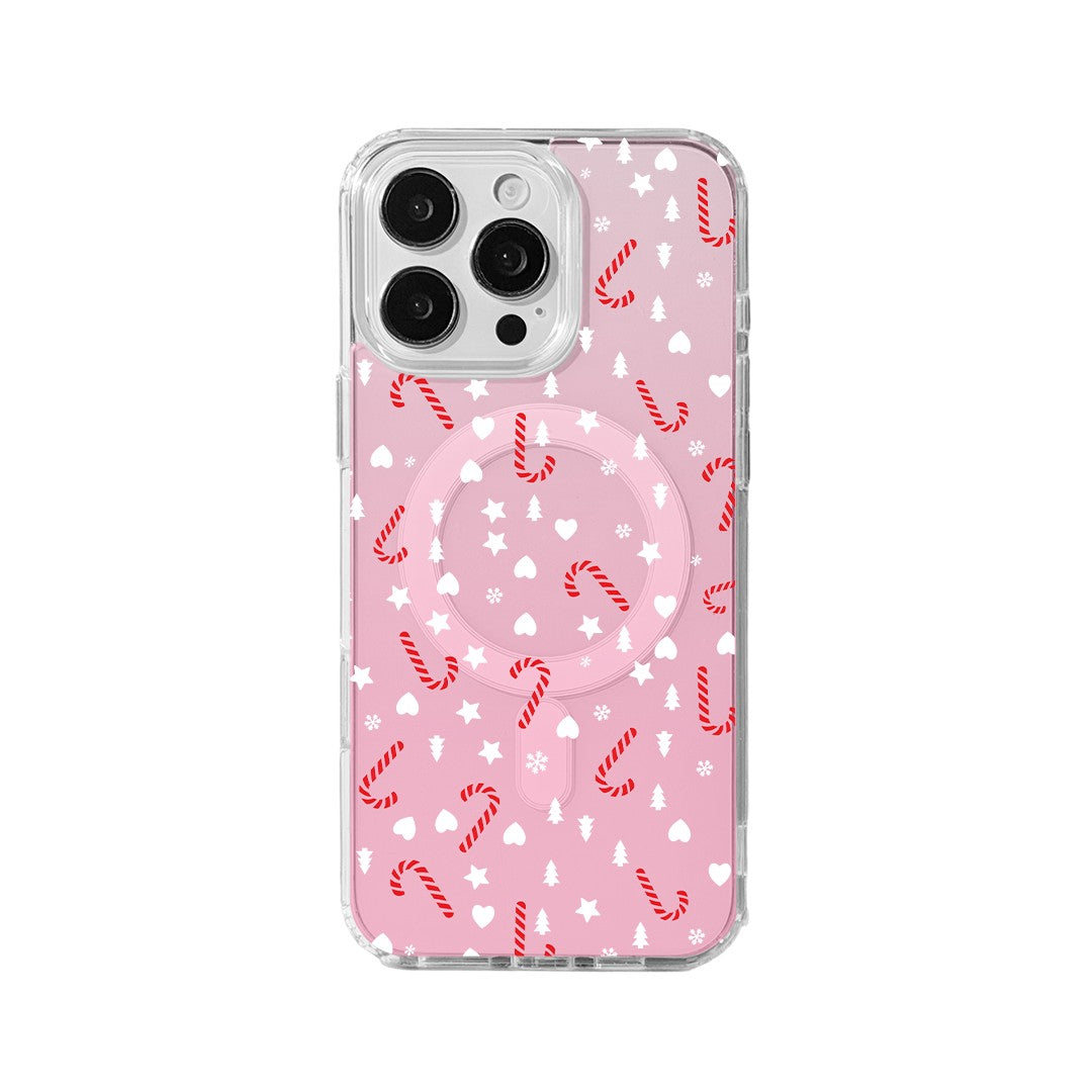 For iPhone 14 Pro Case Clear Edge TPU + Acrylic Cover - Pink Magic Wand