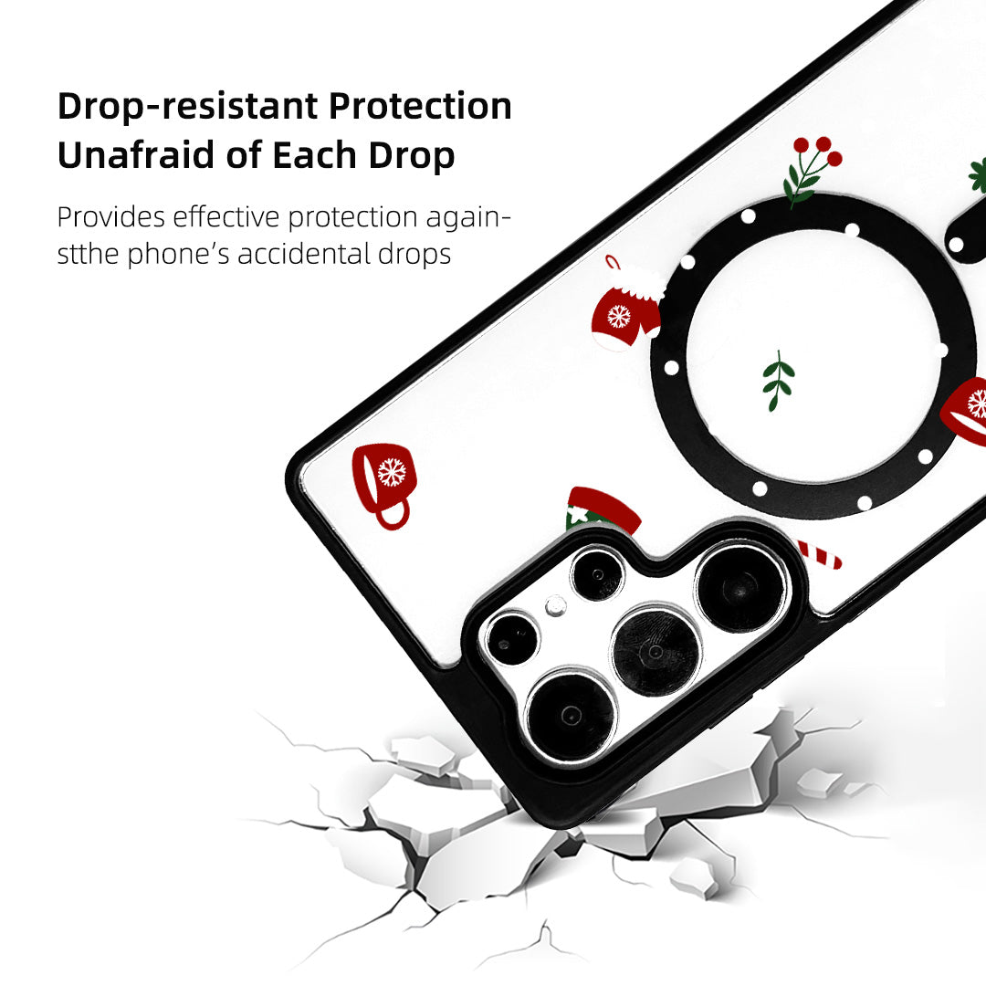 For Samsung Galaxy S25 Ultra Magnetic Case TPU + Acrylic Cover - Season