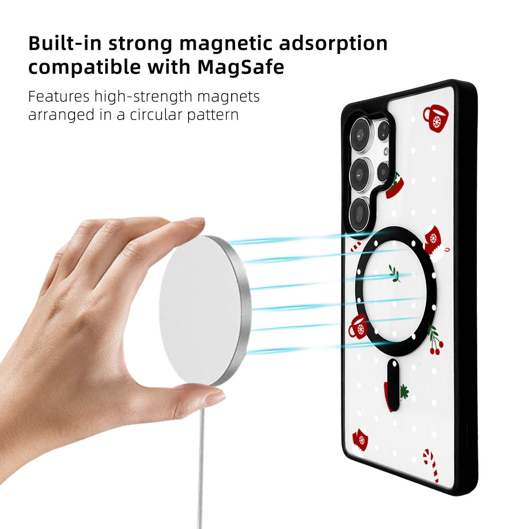 For Samsung Galaxy S25 Ultra Magnetic Case TPU + Acrylic Cover - Season