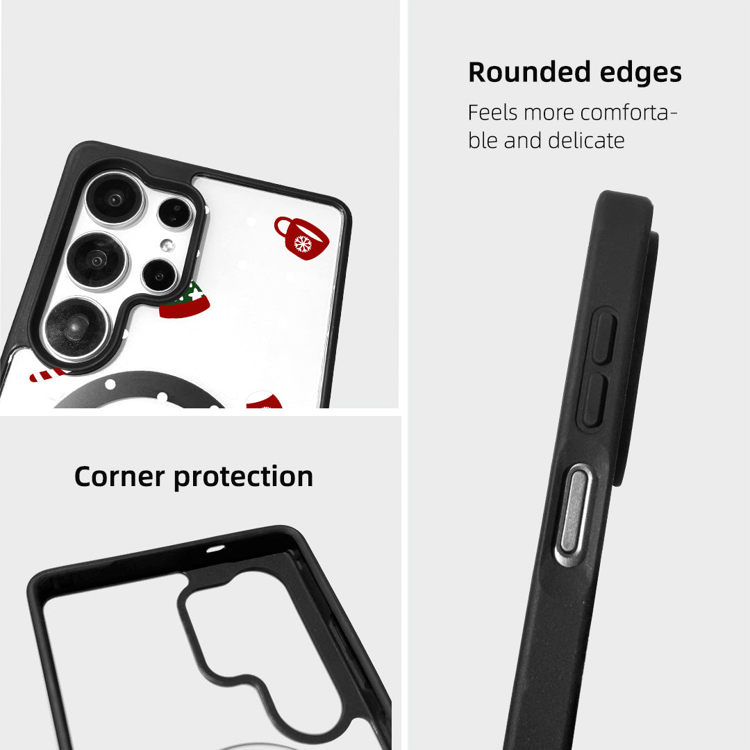 For Samsung Galaxy S25 Ultra Magnetic Case TPU + Acrylic Cover - Season