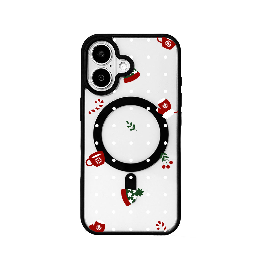 For iPhone 16 Magnetic Case TPU + Acrylic Cover - Season