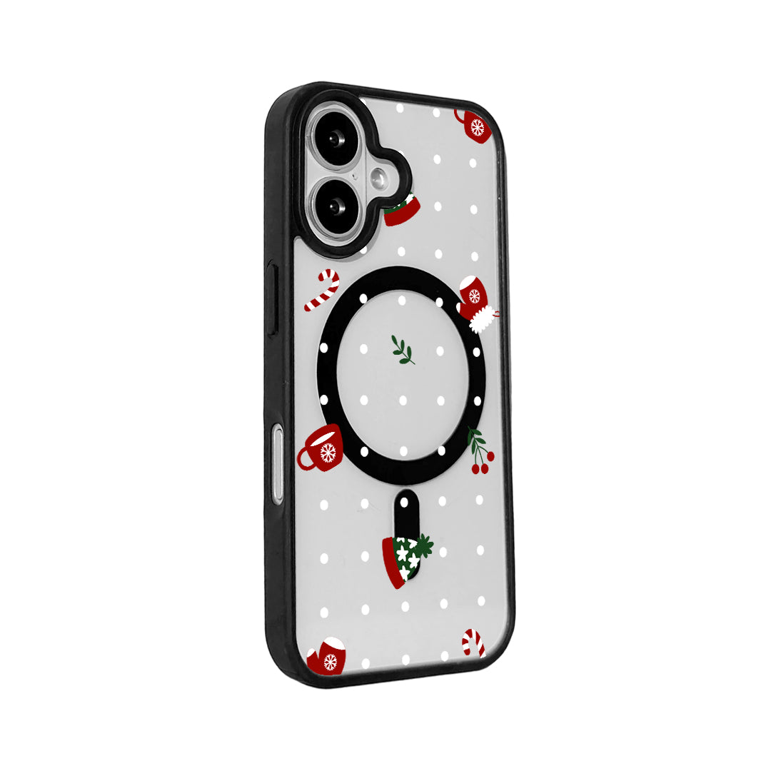 For iPhone 16 Magnetic Case TPU + Acrylic Cover - Season