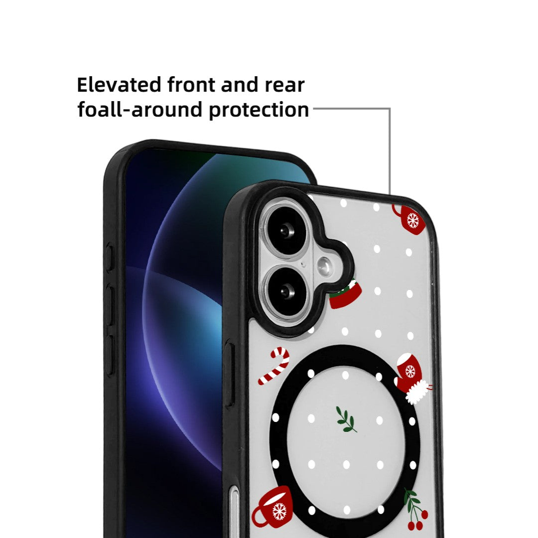 For iPhone 16 Magnetic Case TPU + Acrylic Cover - Season