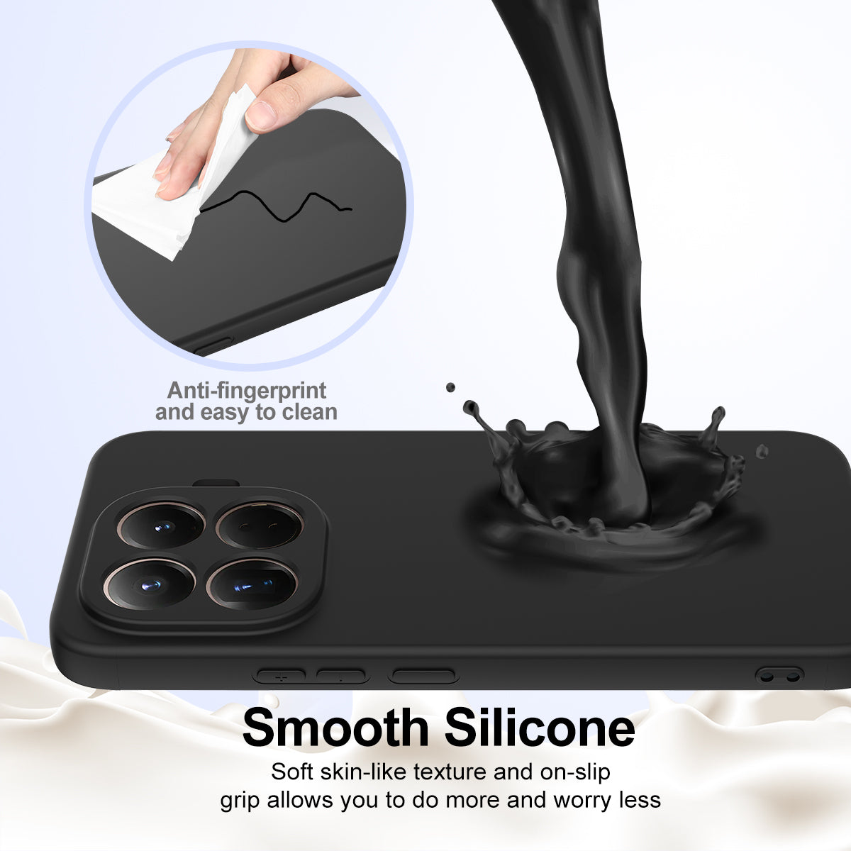 For Xiaomi 15T Pro Magnetic Case Liquid Silicone Phone Cover - Black