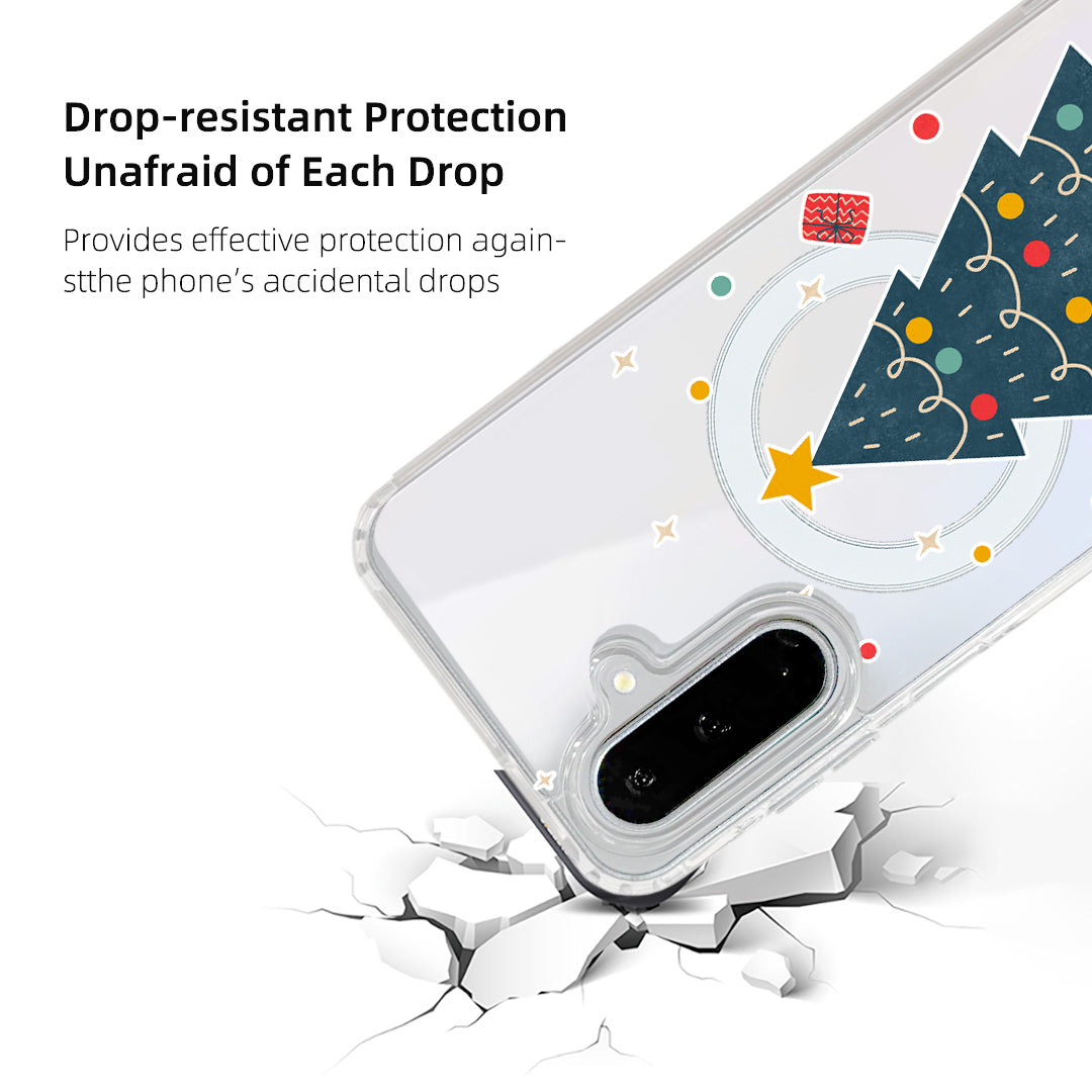 For Samsung Galaxy A17 4G / Galaxy A26 5G / Galaxy A17 5G Magnetic Case Clear Edge TPU + Acrylic Cover - Minimalist Tree