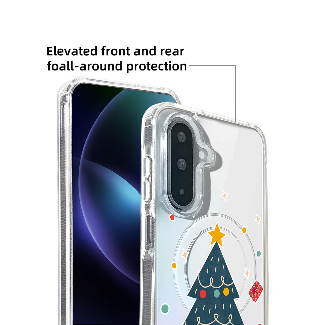 For Samsung Galaxy A17 4G / Galaxy A26 5G / Galaxy A17 5G Magnetic Case Clear Edge TPU + Acrylic Cover - Minimalist Tree