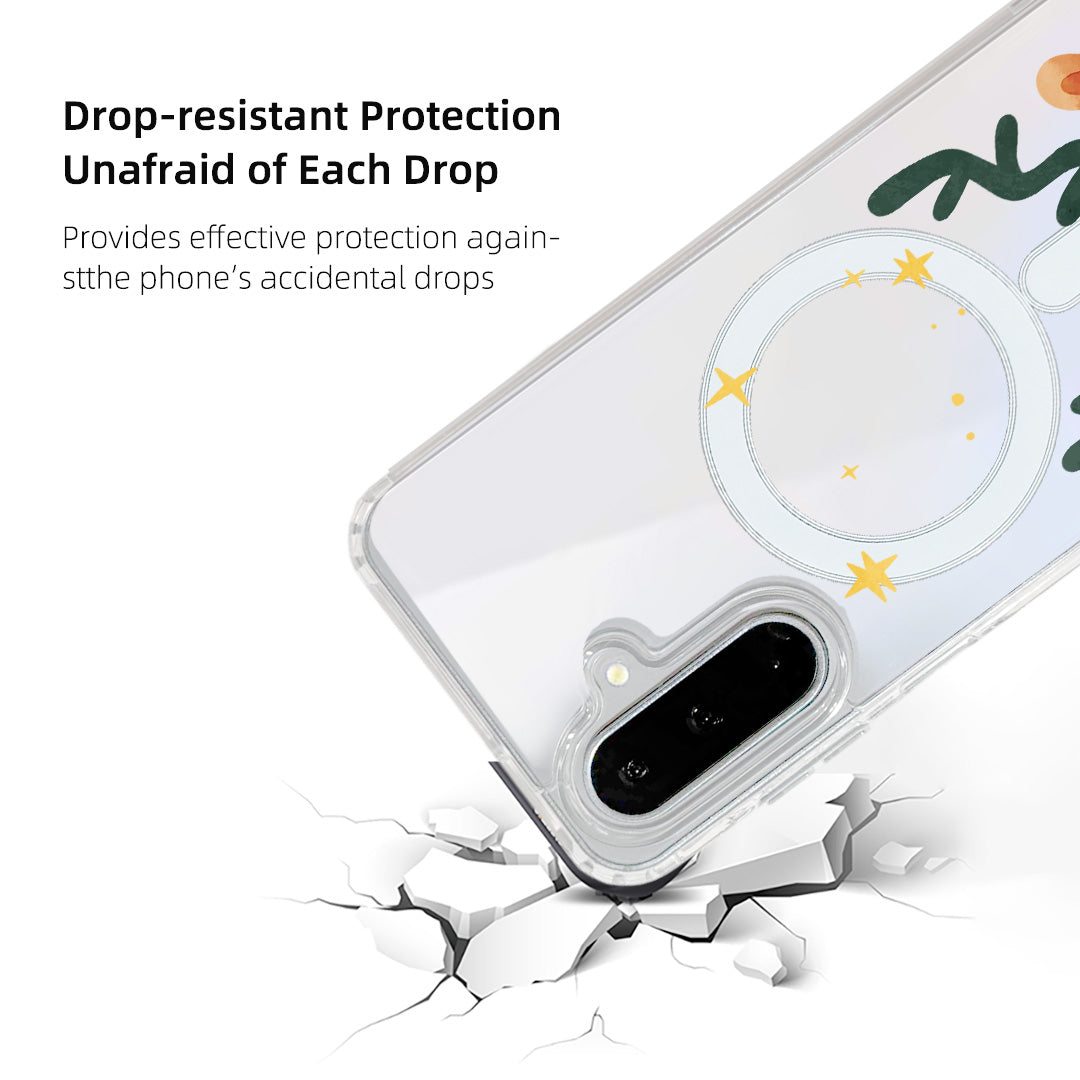 For Samsung Galaxy A56 5G / Galaxy A36 5G Case Clear Edge TPU + Acrylic Cover Magnetic Case - Deer Head