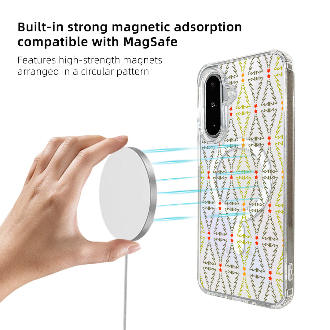 For Samsung Galaxy A15 4G / Galaxy A15 5G Case Clear Edge TPU + Acrylic Cover Magnetic Case - Starry Tree