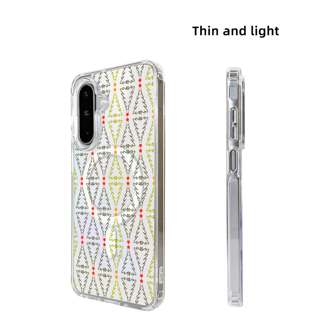 For Samsung Galaxy A15 4G / Galaxy A15 5G Case Clear Edge TPU + Acrylic Cover Magnetic Case - Starry Tree