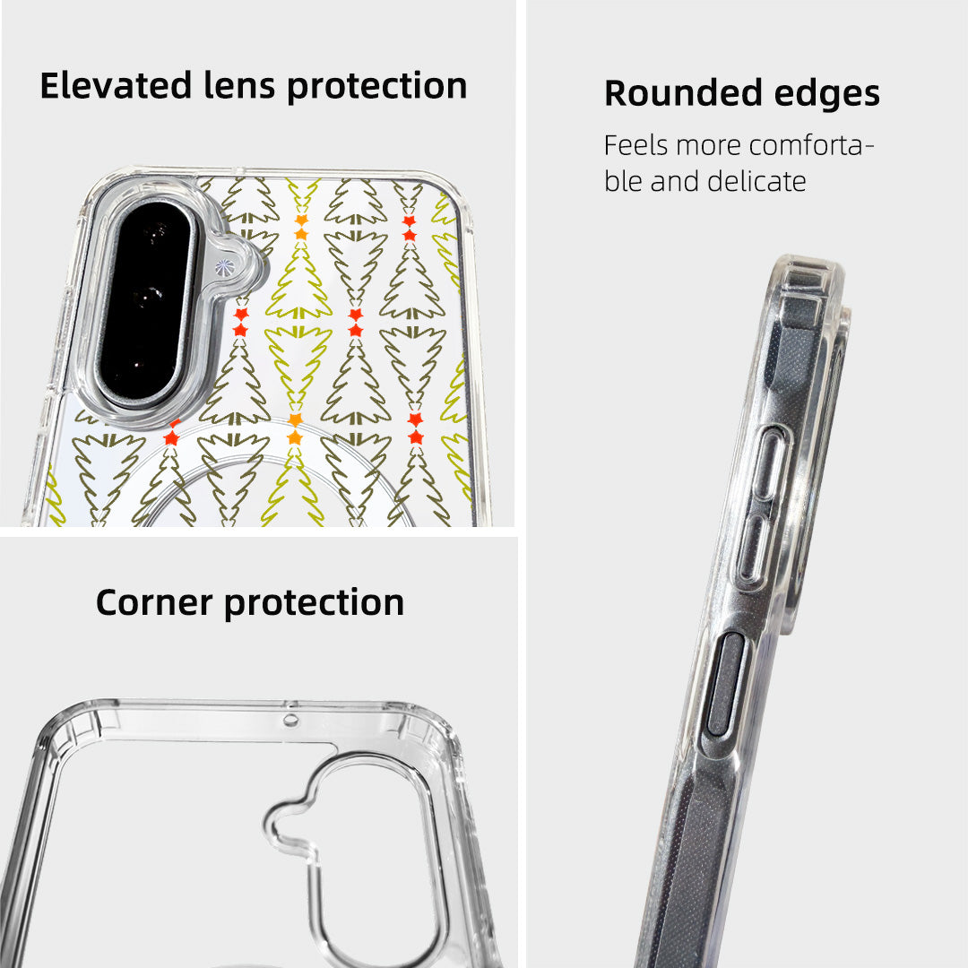 For Samsung Galaxy A15 4G / Galaxy A15 5G Case Clear Edge TPU + Acrylic Cover Magnetic Case - Starry Tree