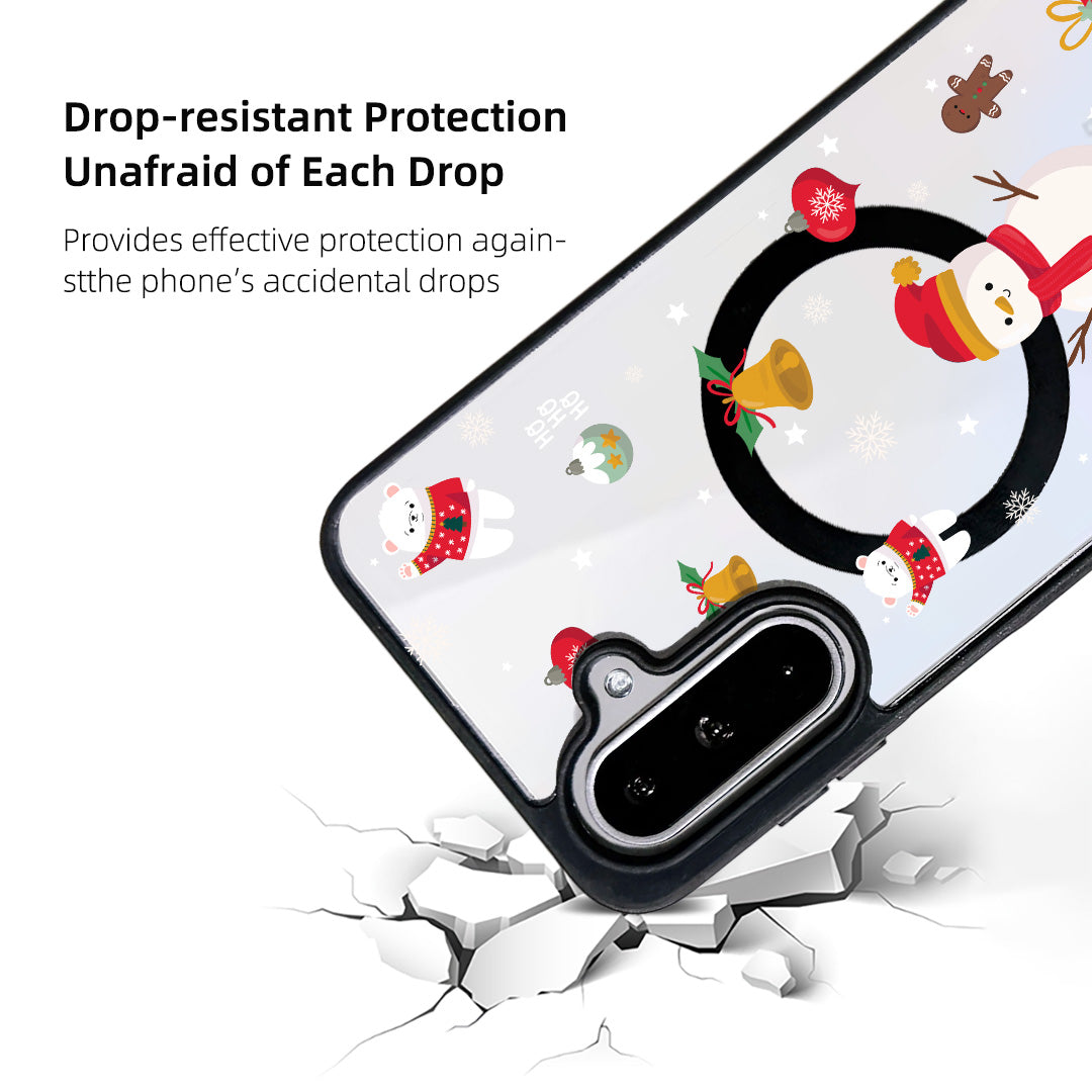 For Samsung Galaxy A17 4G / Galaxy A26 5G / Galaxy A17 5G Magnetic Case TPU + Acrylic Cover - Snowy Fun