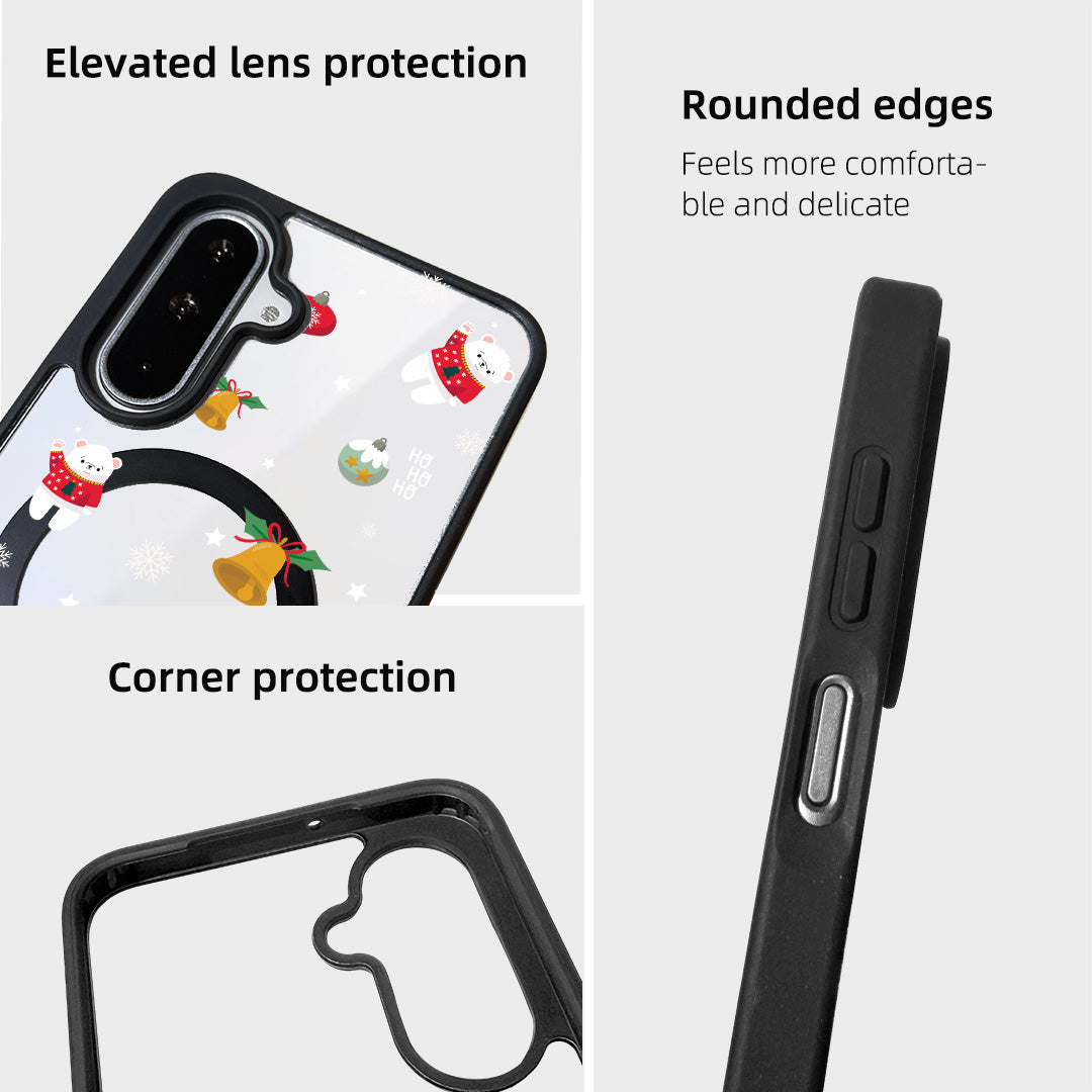 For Samsung Galaxy A17 4G / Galaxy A26 5G / Galaxy A17 5G Magnetic Case TPU + Acrylic Cover - Snowy Fun