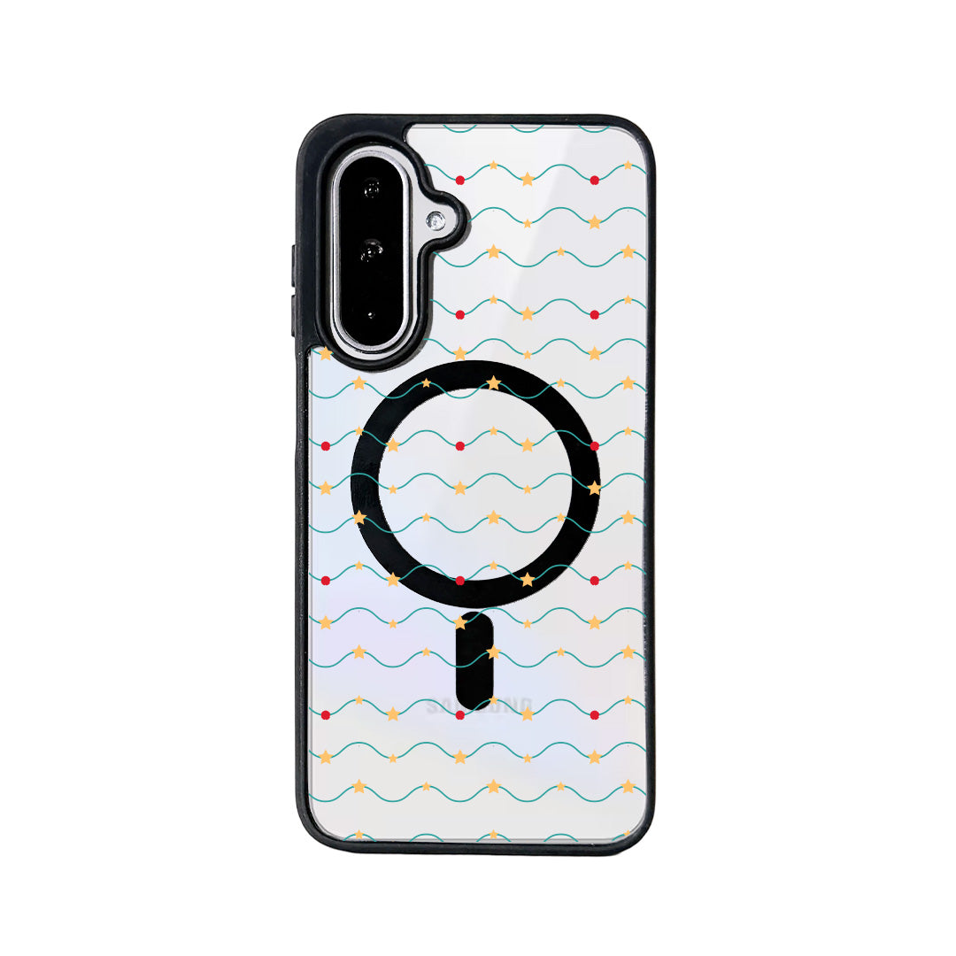 For Samsung Galaxy A56 5G / Galaxy A36 5G Magnetic Case TPU + Acrylic Cover Magnetic Case - Galaxy Sparkles