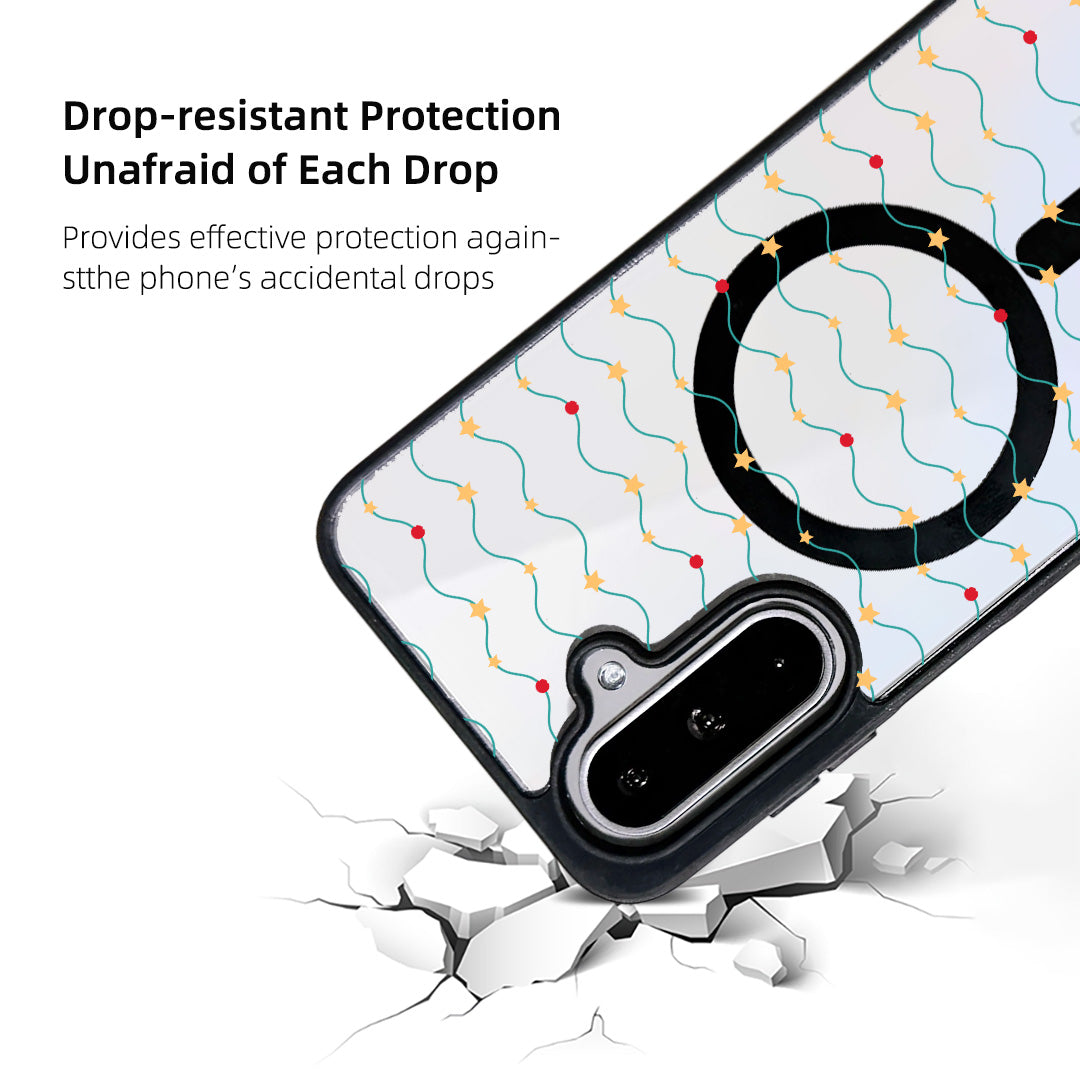 For Samsung Galaxy A56 5G / Galaxy A36 5G Magnetic Case TPU + Acrylic Cover Magnetic Case - Galaxy Sparkles