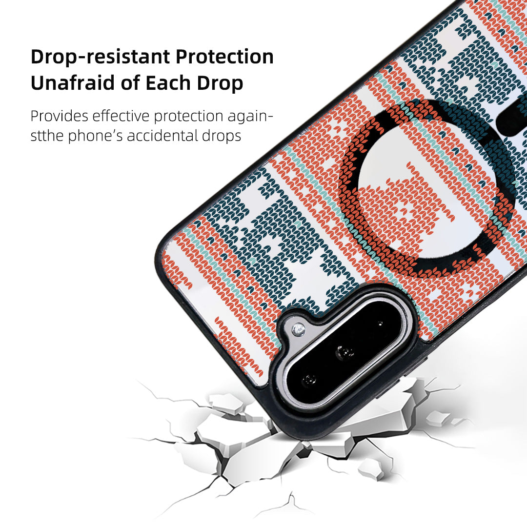 For Samsung Galaxy A55 5G / Galaxy A35 5G Magnetic Case TPU + Acrylic Cover - Knitted Pattern