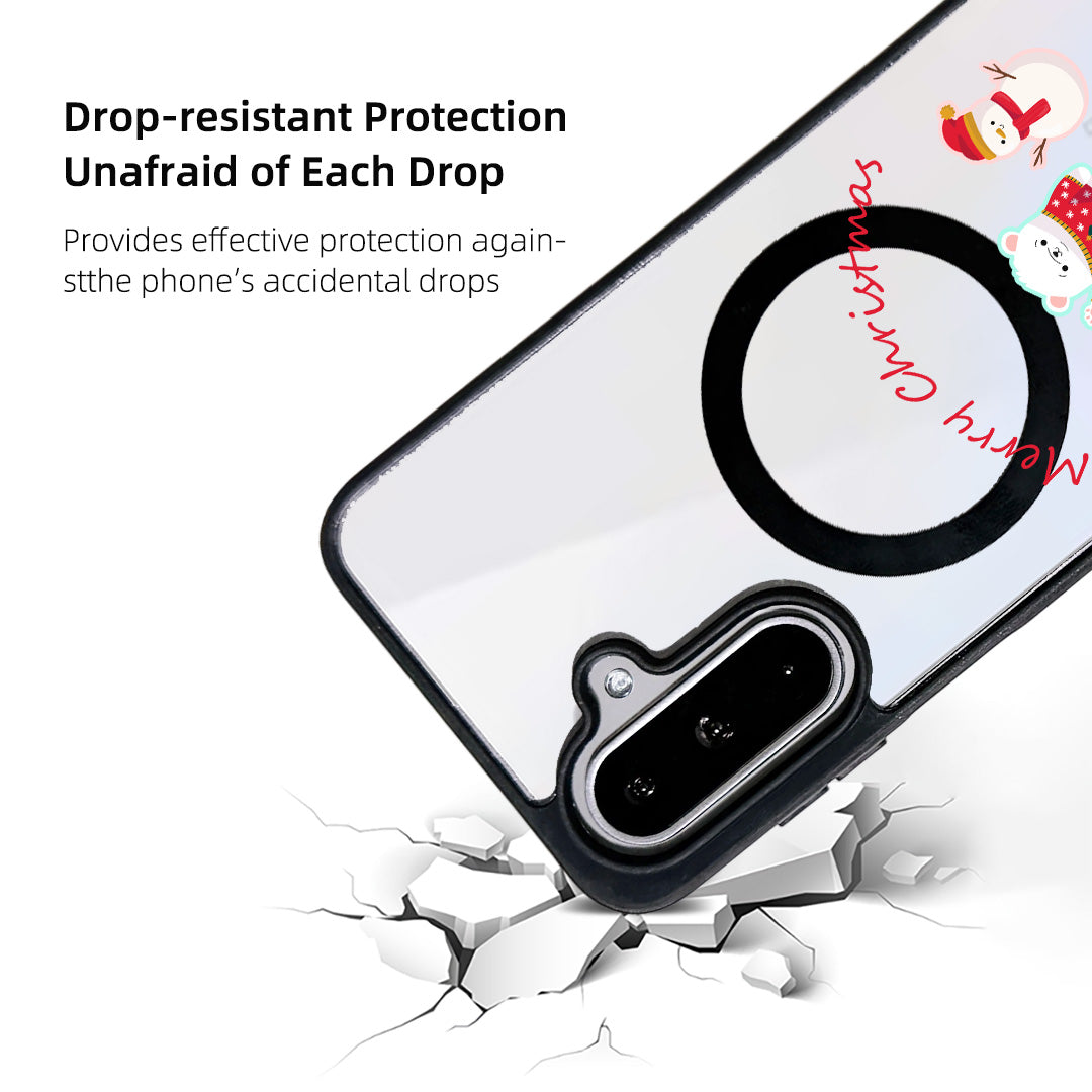 For Samsung Galaxy A25 5G (Global) (161mm) Magnetic Case TPU + Acrylic Cover - Bear And Snowman