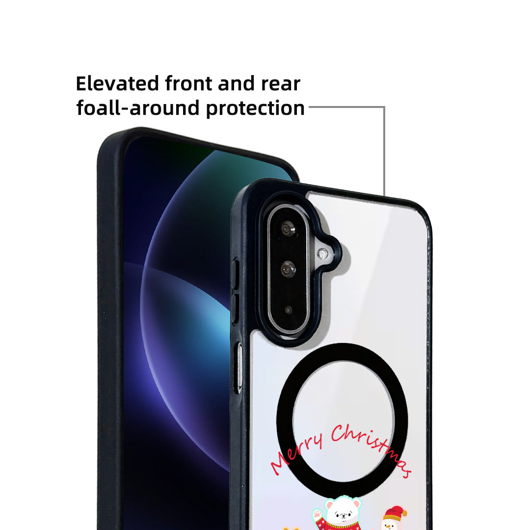 For Samsung Galaxy A25 5G (Global) (161mm) Magnetic Case TPU + Acrylic Cover - Bear And Snowman