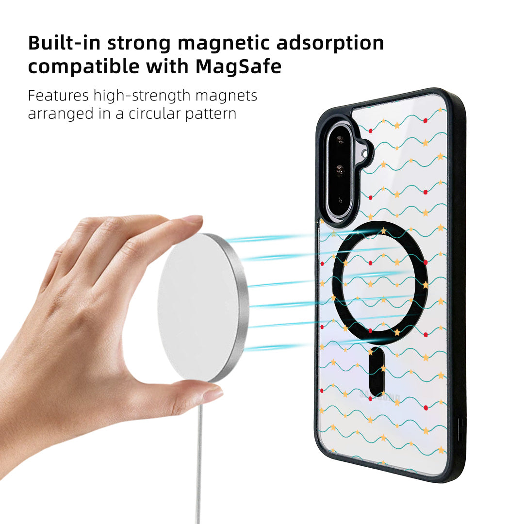 For Samsung Galaxy A25 5G (Global) (161mm) Magnetic Case TPU + Acrylic Cover - Galaxy Sparkles