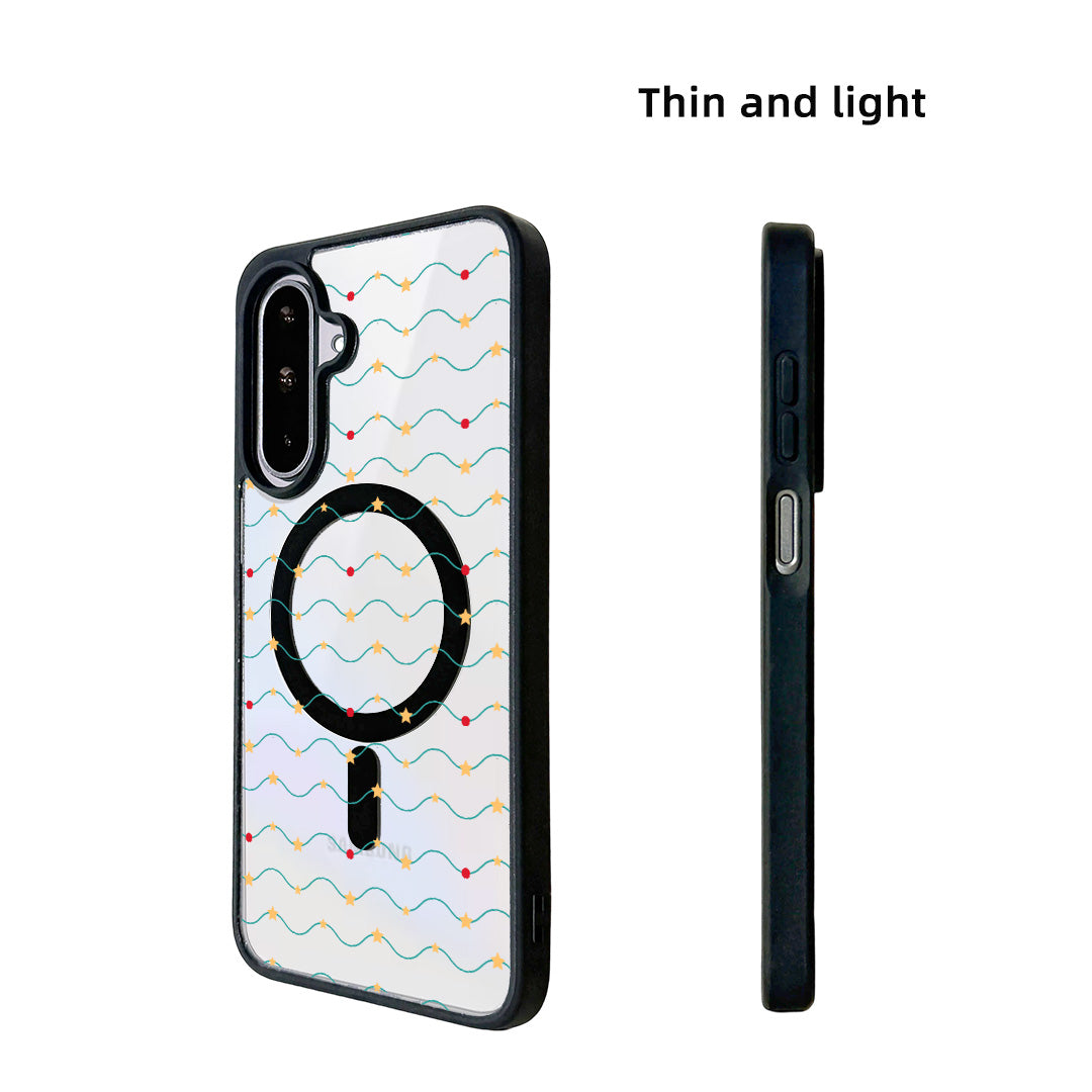 For Samsung Galaxy A25 5G (Global) (161mm) Magnetic Case TPU + Acrylic Cover - Galaxy Sparkles