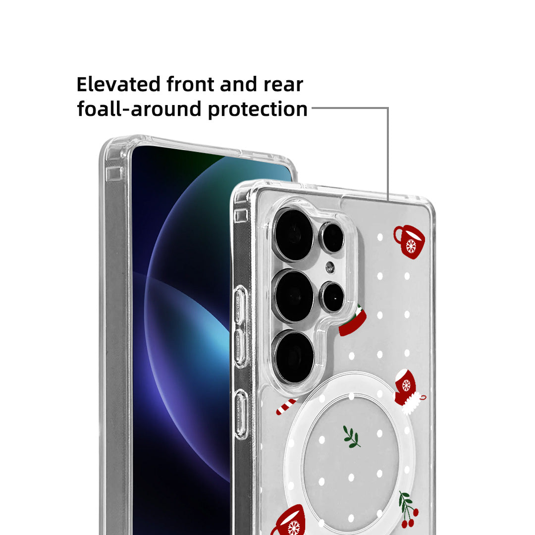 For Samsung Galaxy S25 Ultra Magnetic Case Clear Edge TPU + Acrylic Cover - Season