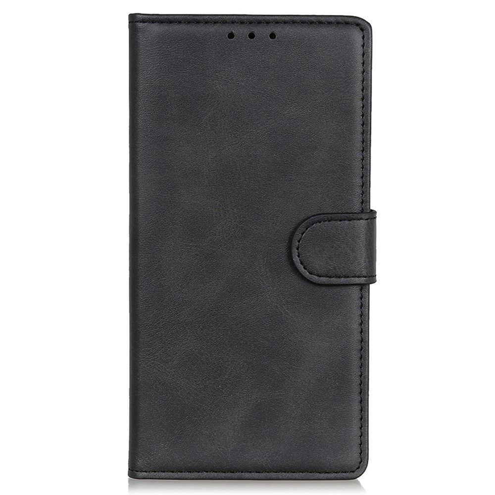 For OnePlus 15R 5G / Ace 6T 5G / Ace 6 5G Case Cowhide Texture Leather Wallet Stand Phone Cover - Black