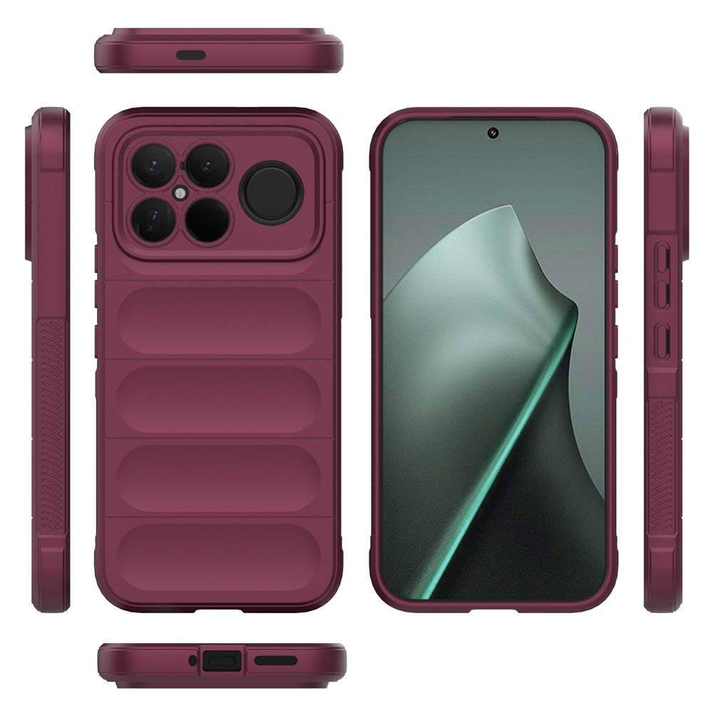 For Xiaomi Redmi K90 Pro Max 5G / Poco F8 Ultra Case Soft TPU Rugged Phone Back Cover - Wine Red