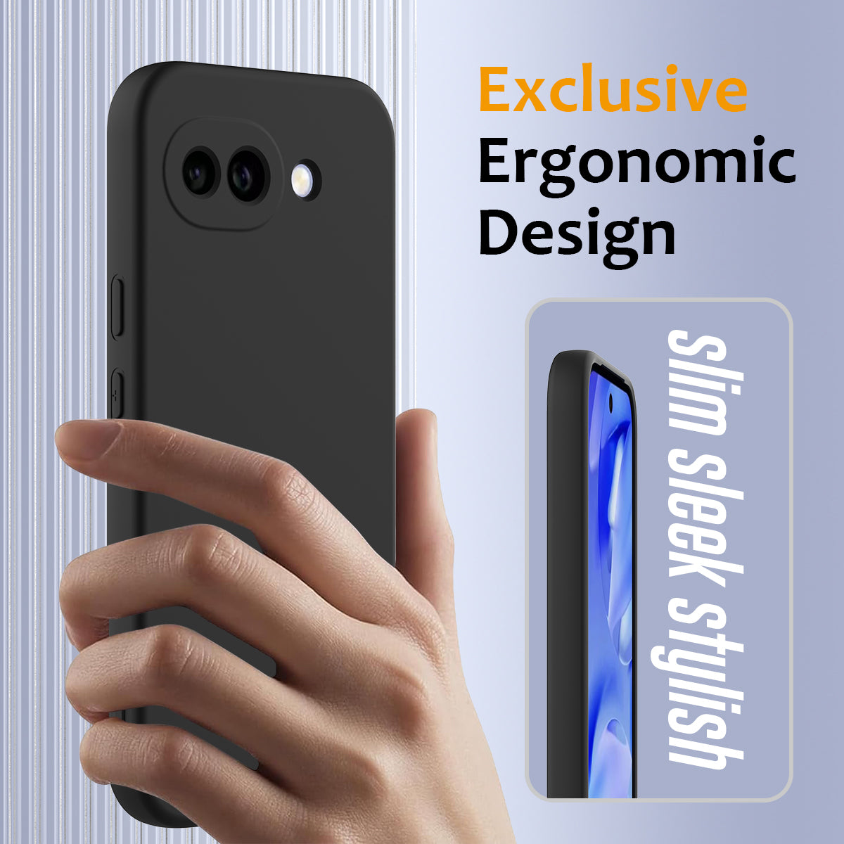 For Google Pixel 10a Magnetic Case Liquid Silicone Phone Cover - Black