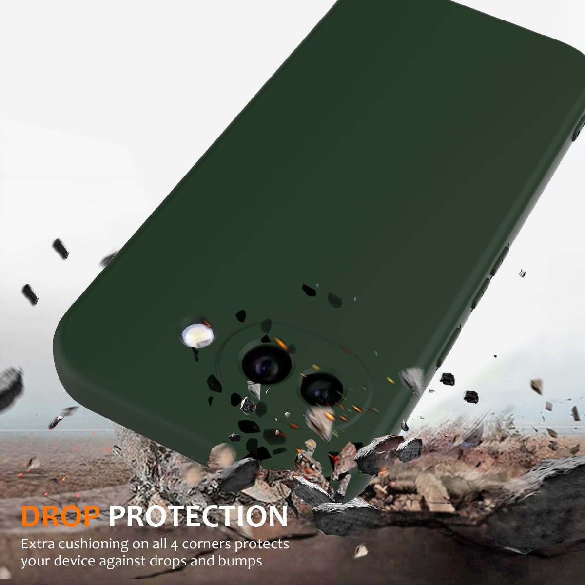 For Google Pixel 10a Magnetic Case Liquid Silicone Phone Cover - Dark Green