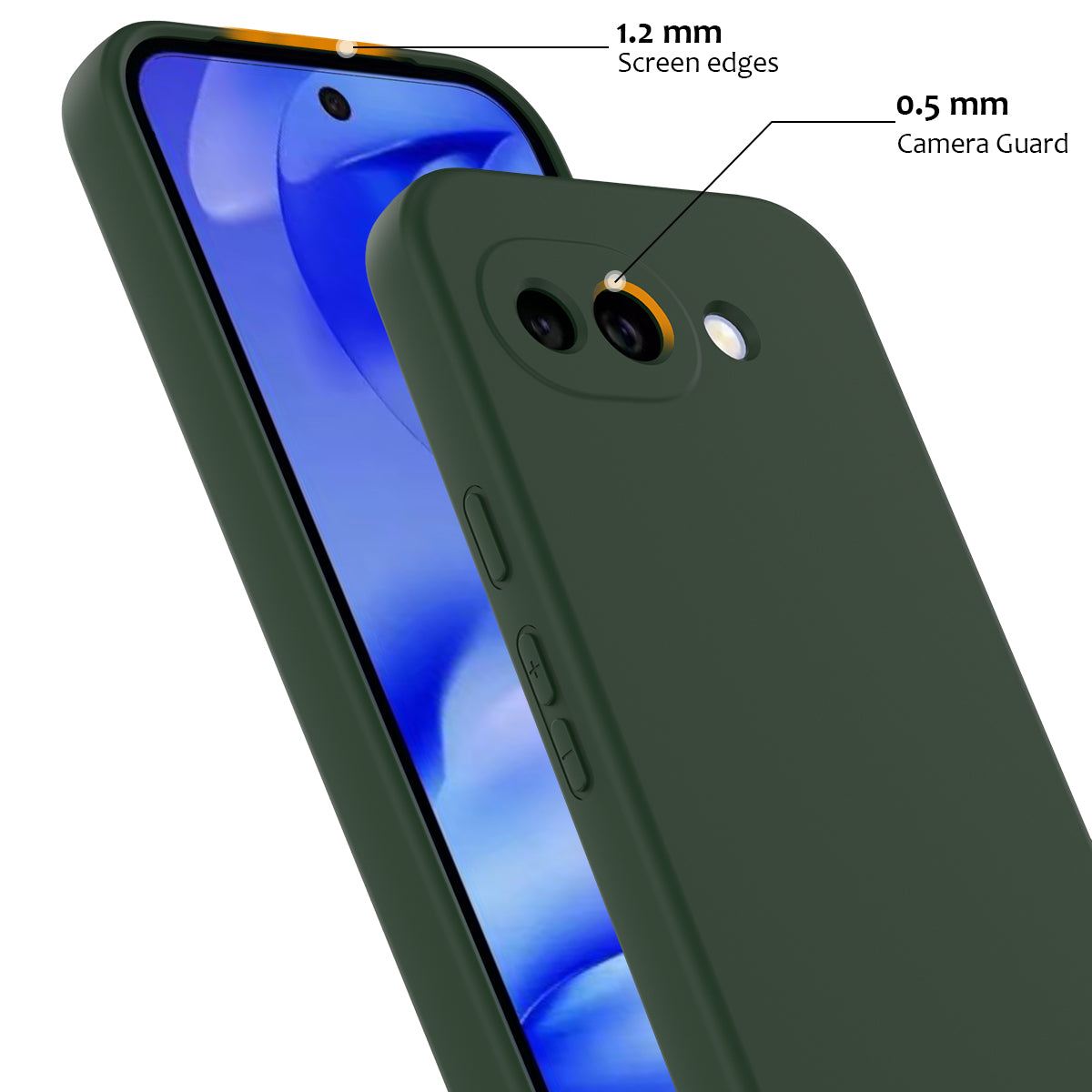 For Google Pixel 10a Magnetic Case Liquid Silicone Phone Cover - Dark Green