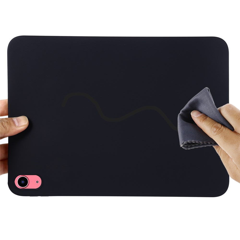 Tablet Cover For iPad (2025) / 10.9 (2022) Liquid Silicone Protective Non-Slip Tablet Case - Black