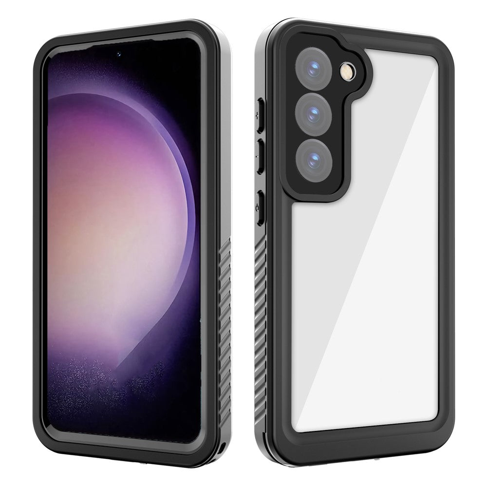 Case for Samsung Galaxy S23 , IP68 Certified Clear Phone Cover with Screen Protector [Fingerprint Unlock]