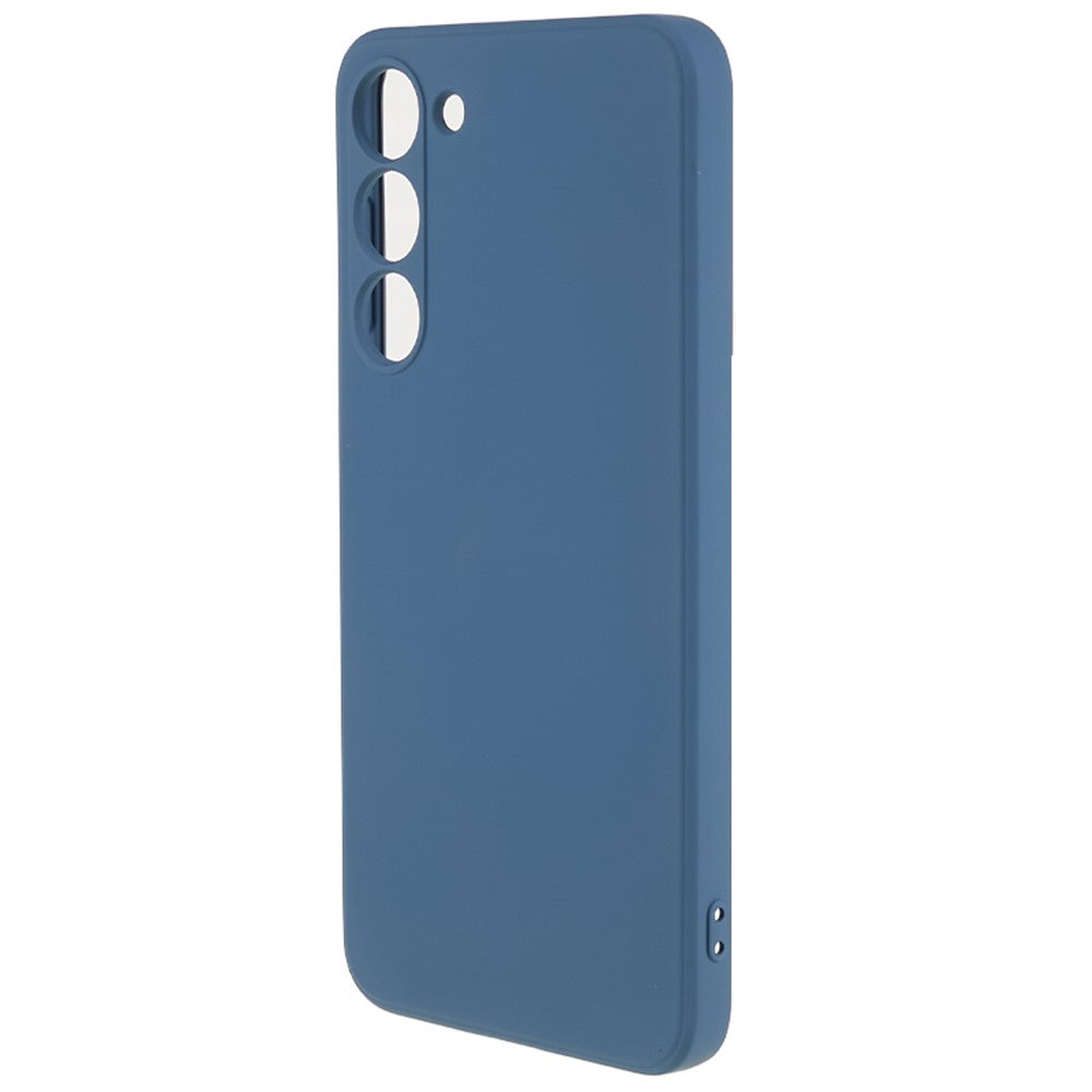 For Samsung Galaxy S23 TPU Camera Protection Phone Case Soft Fiber Lining Rubberized Back Cover - Sapphire