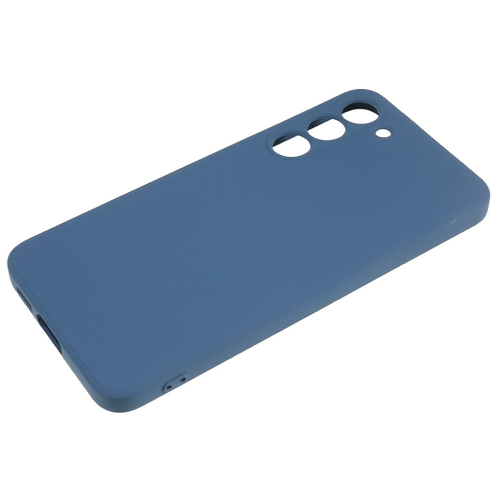 For Samsung Galaxy S23 TPU Camera Protection Phone Case Soft Fiber Lining Rubberized Back Cover - Sapphire