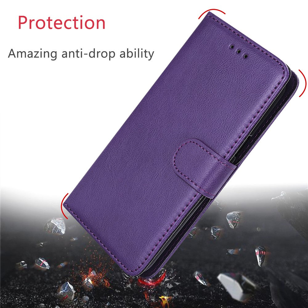 For Samsung Galaxy S25 / S24 Case 2 in 1 Detachable Magnetic Leather Wallet Mobile Cover with Strap - Black