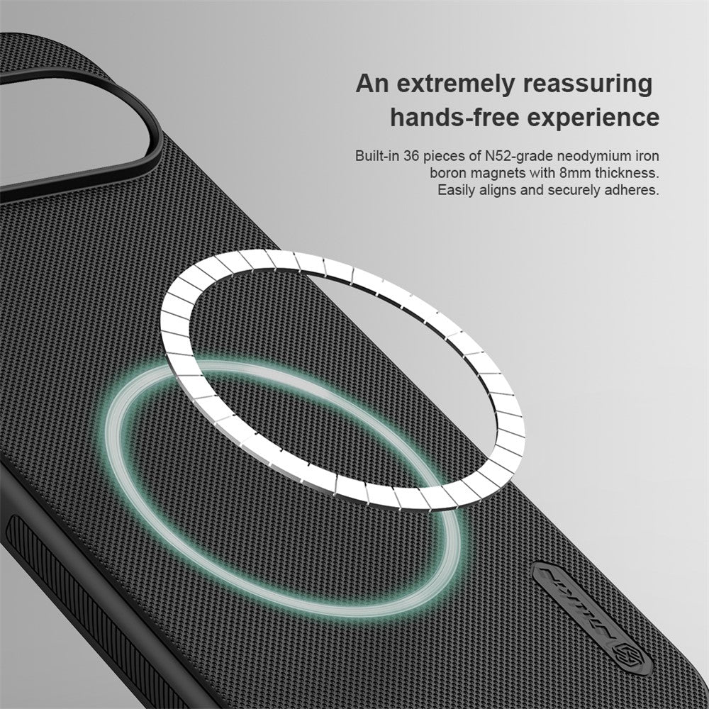 Frosted Shield Pro for Google Pixel 9 / Pixel 9 Pro Magnetic Phone Case PC+TPU Cover - Black